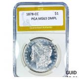 1878-CC Morgan Silver Dollar PGA MS63 DMPL