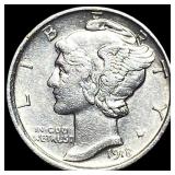 1918 Silver Mercury Dime CLOSELY UNCIRCULATED