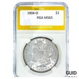1904-O Morgan Silver Dollar PGA MS65