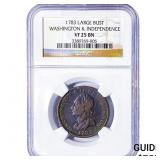 1783 Large Bust Washington & Independence NGC VF25