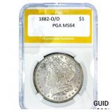 1882-O/O Morgan Silver Dollar PGA MS64