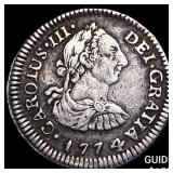 1774-JR Bolivia Charles III Silver 1/2 Real