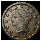 1848 Braided Hair Large Cent LIGHTLY CIRCULATED