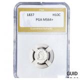 1837 Capped Bust Half Dime PGA MS64+