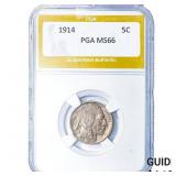 1914 Buffalo Nickel PGA MS66