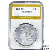 1878-CC Morgan Silver Dollar PGA MS63