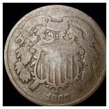 1868 Bronze Two-Cent Piece NICELY CIRCULATED
