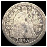 1845-O Silver Seated Liberty Dime NICELY CIRCULATE