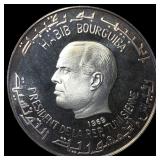 1969 Tunisa St. Augustine Silver Dinar Proof
