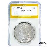 1880-S Morgan Silver Dollar PGA MS64