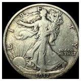 1917 Walking Liberty Half Dollar NEARLY UNCIRCULAT
