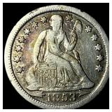 1853 Arrows Seated Liberty Dime LIGHTLY CIRCULATED