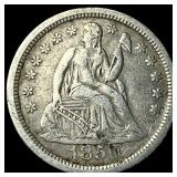 1850-O Silver Seated Liberty Dime NEARLY UNCIRCULA