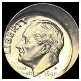1998-P Clad Roosevelt Dime (Broadstrike Error) UNC