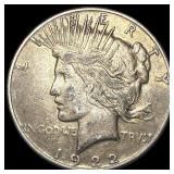 1922 Silver Peace Dollar NEARLY UNCIRCULATED