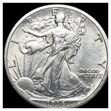 1916 Walking Liberty Half Dollar CLOSELY UNCIRCULA