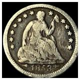 1853 Arrows Seated Liberty Half Dime NICELY CIRCUL