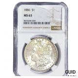1886 Morgan Silver Dollar NGC MS63