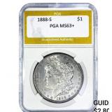 1888-S Morgan Silver Dollar PGA MS63+