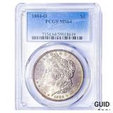 1884-O Morgan Silver Dollar PCGS MS64