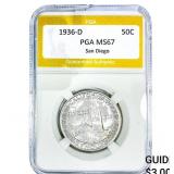 1936-D San Diego Half Dollar PGA MS67