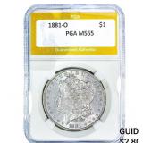 1881-O Morgan Silver Dollar PGA MS65