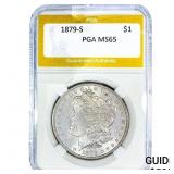 1879-S Morgan Silver Dollar PGA MS65