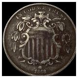 1868 Shield Nickel NEARLY UNCIRCULATED