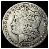 1904-S Silver Morgan Dollar LIGHTLY CIRCULATED