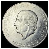 1955 Silver 10 Pesos Mexico UNCIRCULATED