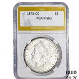1878-CC Morgan Silver Dollar PGA MS63