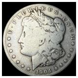1904-S Silver Morgan Dollar LIGHTLY CIRCULATED