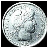 1902-S Silver Barber Dime CLOSELY  UNCIRCULATED