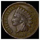 1863 Indian Head Cent NEARLY UNCIRCULATED