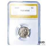1930 Buffalo Nickel PGA MS66