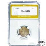 1864 Indian Head Cent PGA MS64
