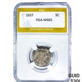 1937 Buffalo Nickel PGA MS65