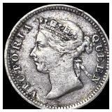 1892 Hong Kong SIlver 5 Cents KM 5