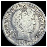 1913-S Silver Barber Dime LIGHTLY CIRCULATED