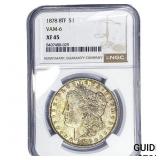 1878 8TF Morgan Silver Dollar NGC XF45 VAM-6