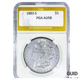1883-S Morgan Silver Dollar PGA AU58