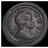 1723 Great Briatin Copper 1 Farthing