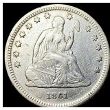 1861 Seated Liberty Quarter CLOSELY  UNCIRCULATED