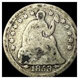 1853 Arrows Seated Liberty Half Dime NICELY  CIRC
