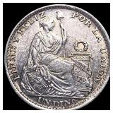 1903 Peru Silver 1 Dinero