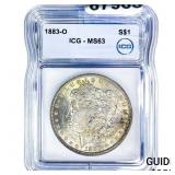 1883-O Morgan Silver Dollar ICG MS63