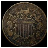 1866 Two-Cent Piece LIGHTLY CIRCULATED