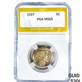 1937 Buffalo Nickel PGA MS65