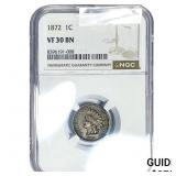 1872 Indian Head Cent NGC VF30 BN