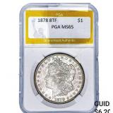 1878 8TF Morgan Silver Dollar PGA MS65